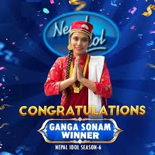 ‘नेपाल आइडल-६’ को उपाधि गंगा सोनामलाई, २५ लाखसहित सम्मानित