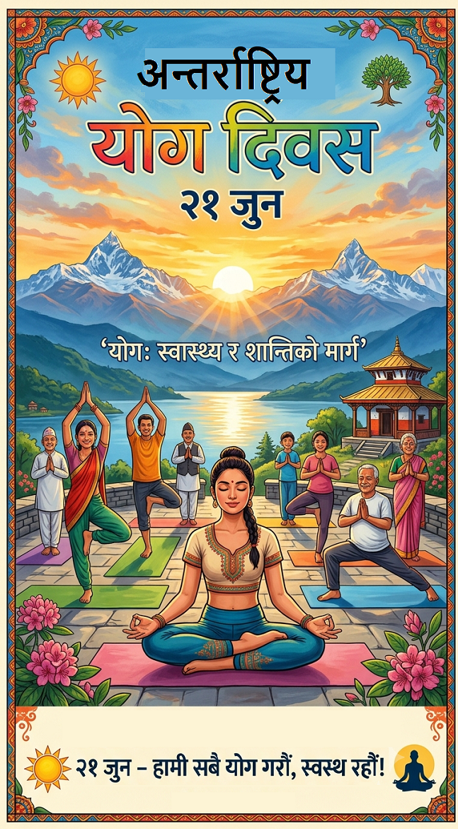स्वस्थ वृद्धावस्थाका लागि योग’ नारासहित आज अन्तर्राष्ट्रिय योग दिवस मनाइँदै