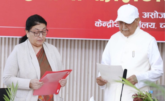 पूर्वराष्ट्रपति भण्डारी एमालेमा सक्रिय: राष्ट्रपतिको मर्यादामाथि बहस, पार्टीभित्र नयाँ समीकरण